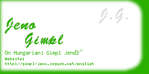 jeno gimpl business card